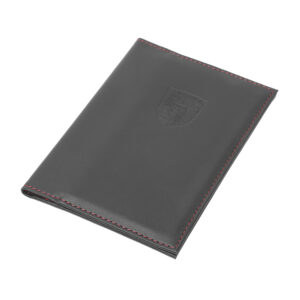 Etui de carte grise Porsche en cuir surpiqué